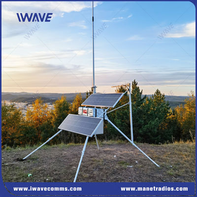 전술 VHF UHF 기지국 MANET 라디오 기지국 태양 전력